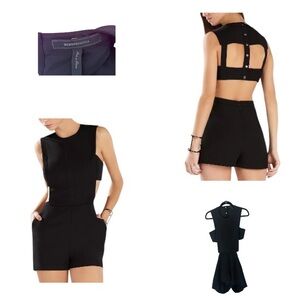 BCBGMaxAzria Leni Bib Front Romper